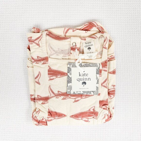 Kate Quinn LS Long Sleeve Ballerina Bubble Cedar Shark 12-18 Months Bamboo New - Picture 9 of 16